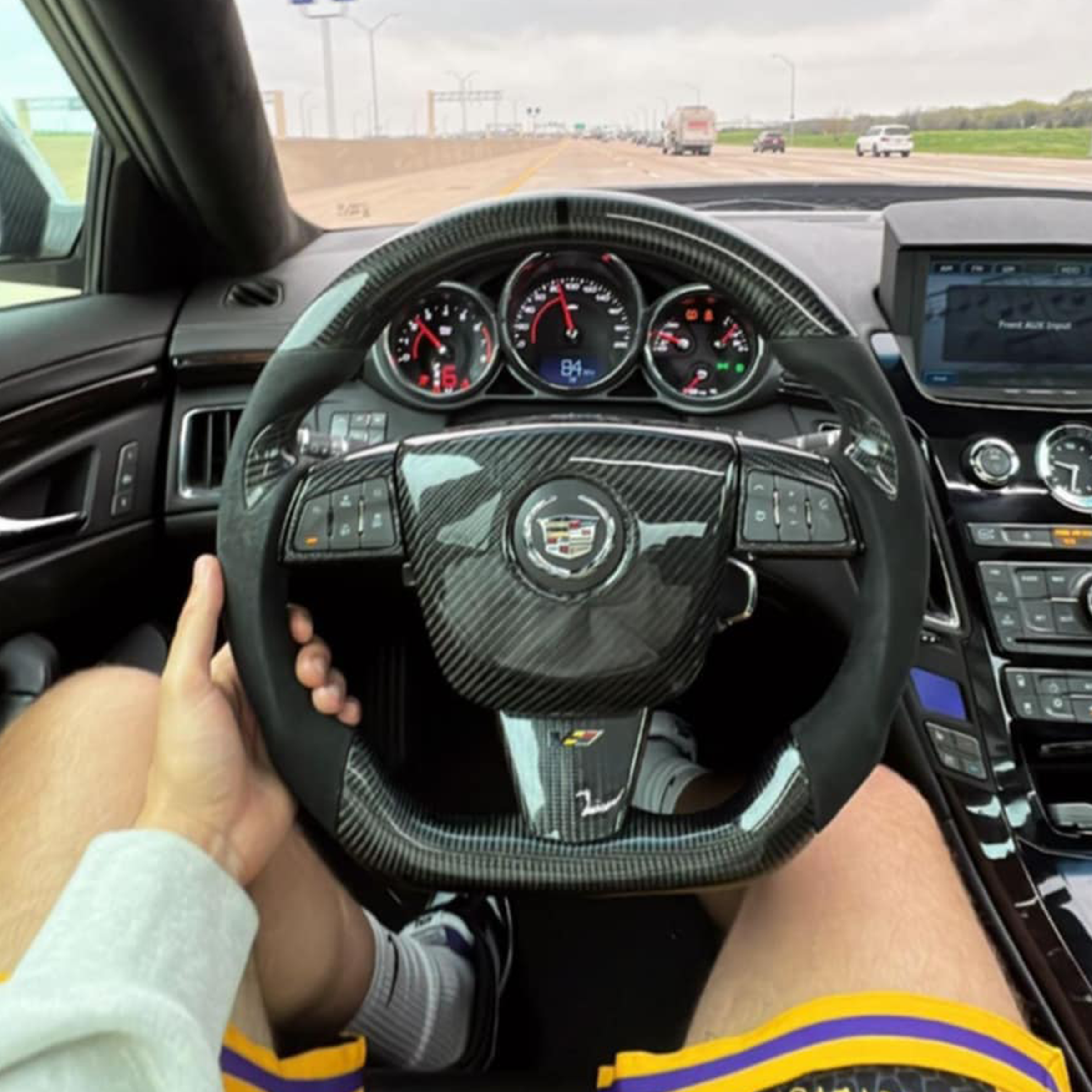 2008 - 2015 CTS, CTS-V "V2" Custom Carbon Fiber Steering Wheel with options